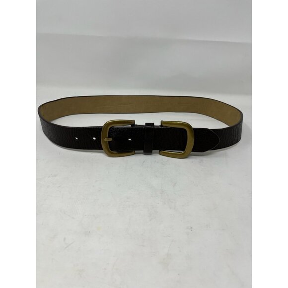 Talbots Accessories - Talbots Womens S Leather Brown Belt Double Buckle Fits‎ 29.5" - 33.5"